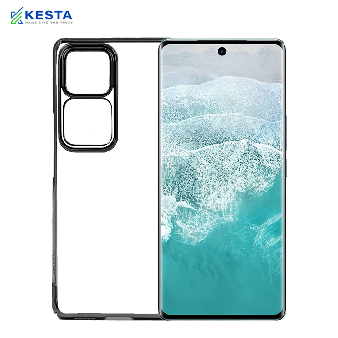 Vivo V 30 Pro Cover - Noble Black Transparent Case (Anti Yellowing Protection)